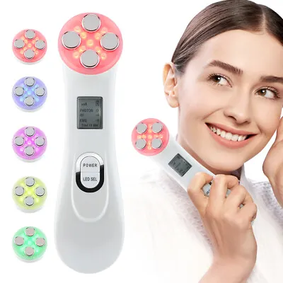 Skin Tightening Machine RF LED Light Photon Therapy Face Massager Facial Beauty • $17.28