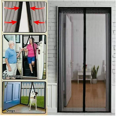 Magnetic Screen Door Mesh Hands-Free Net Mosquito Fly Insect Bug Curtain Closer • $8.74