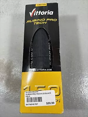 New Vittoria Rubino Pro III 700C X 25mm 150 TPI Folding Clincher Tire Full Black • $34.19