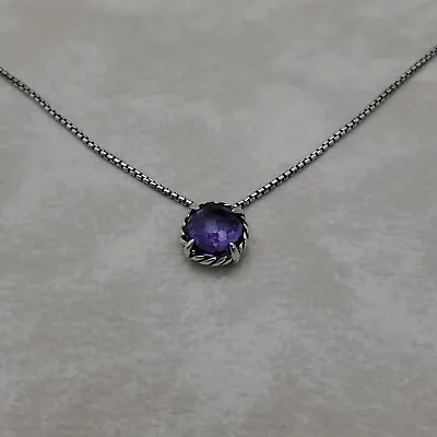 David Yurman Petite Chatelaine Necklace In Sterling Silver With Amethyst • $150