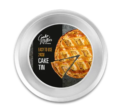 Steel Round 24 Cm 8 Inch Cake Baking Tin Flans Quiches  Cooking Pie Dish 1  Deep • £5.19