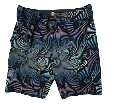 Volcom Board Shorts Mens 29 Multicolor Spellout Geometric Surf Swim Trunks • $16.50