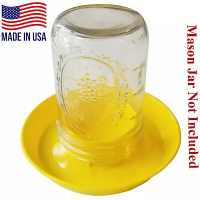 Yellow Chick Waterer (2pcs) Poultry Pheasant Quail - Mason Jar NOT Included • $9.49