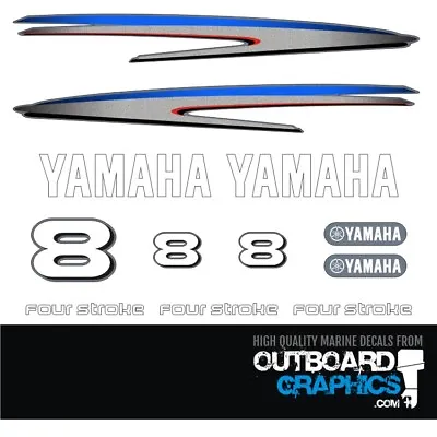 Yamaha 8hp 4 Stroke Outboard Engine Decals/sticker Kit - Other Outputs Available • $32.35