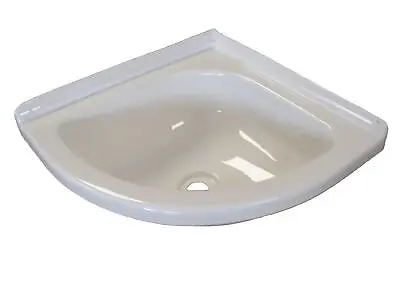 £15.99 • Buy Caravan Motorhome Boat Bathroom White Plastic Corner Vanity Sink Bowl Camper Van