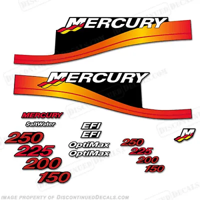 Fits Mercury 150hp-300hp Racing Series Outboard Motor Decal Kit  • $104.95
