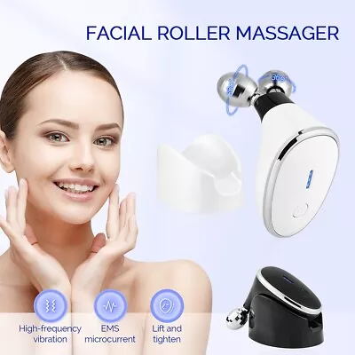 Microcurrent Face Skin Tightening Lifting Device Facial Beauty Roller Massager • $38.94