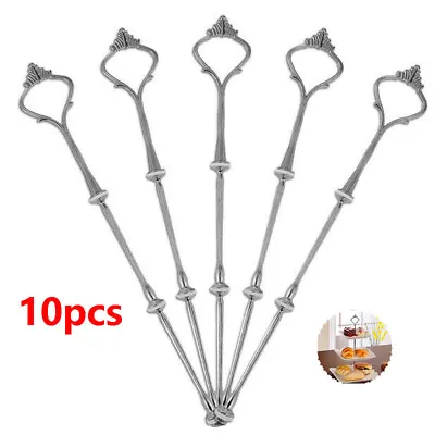 10 Sets 3 Tier Cake Plate Stand Fittings Stand Rod For Afternoon Party Celebrate • £13.99