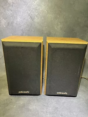 Vintage Pair (2) Polk Audio Monitor Series M4 Speakers Bookshelf Woodgrain • $59.95