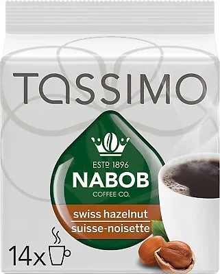 4 X Nabob Tassimo Single Serve Swiss Hazelnut Single Serve 14 T-Discs FRESH • $48.99