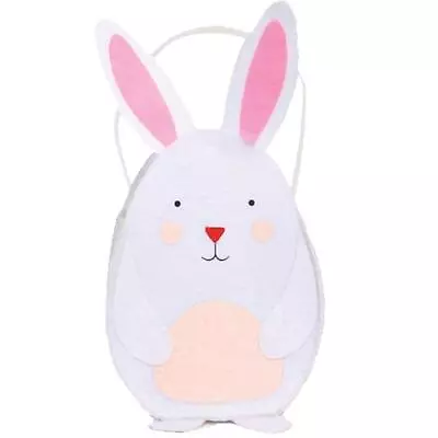 £3.99 • Buy Easter Baskets, Buckets, Accessories - Felt Bunny Bag - White