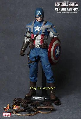 Hot Toys MMS156 The First Avenger Captain America 1/6 Action Figure In Stock • $299.99