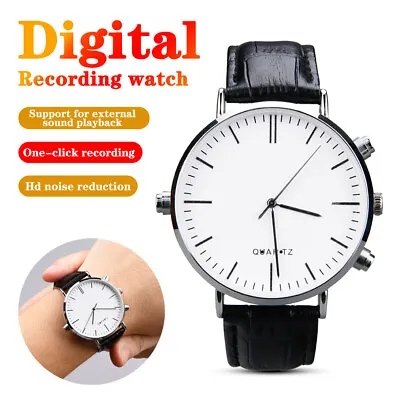 Digital Audio Sound Voice Activated Recorder Dictaphone MP3 Player Wrist Watch • $51.52