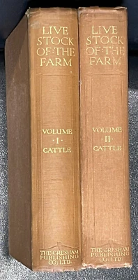 £25 • Buy HB LIVE STOCK ON THE FARM Volumes I & II Cattle Professor C. Bryner Jones VGC