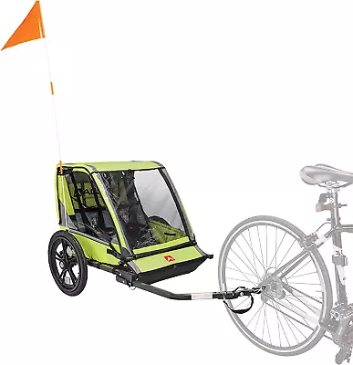 Universal Bicycle Bike Child Trailer 2 Seater Stroller Easy Assembly Steel Frame • $229.99