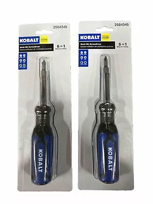 KOBALT 2564345 Multi-Bit Screwdriver 6-In-1 (2 PACK) • $17.99