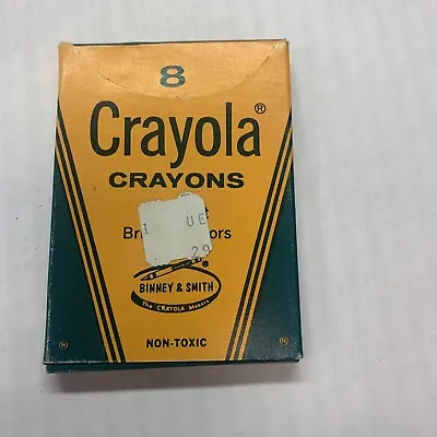 Vntg Crayola Crayons Box Different Brilliant Colors Binney & Smith No 8  New Old • $7.80