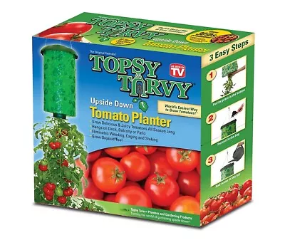 Topsy Turvy Upside Down Tomato Planter Hanging Deck Patio Balcony Peppers Herbs • $14.95