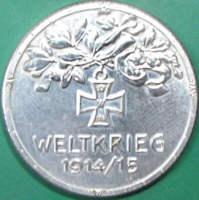 WW1 German Medallion. Challenge Coin. Souvenir. 1.3 . 02a. • $5.99