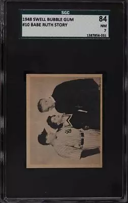 1948 Swell Bubble Gum Baseball Babe Ruth Story #10 SGC 7 POP 1!  • $299.99