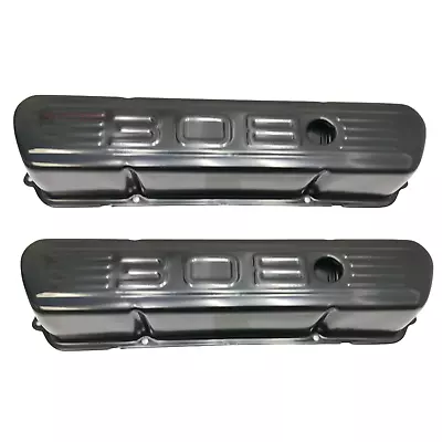 Holden V8 308 Logo Embossed Black Coated Rocker Valve Covers • $89.50