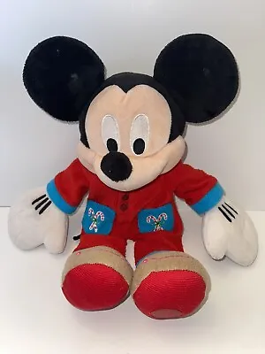 Rare Disney Store Christmas Bedtime Mickey Mouse Gingerbread Slippers 16” Plush • $17