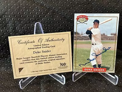 1994 Nabisco All-Star Legends On Card Auto Duke Snider HOF Dodgers With COA Read • $12.95