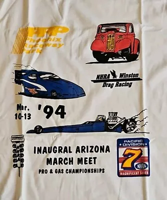 1994 Phoenix  Raceway Park Inaugural NHRA Winston Drag Racing VTG XL T Shirt  • $35