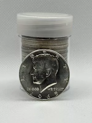 SILVER 40% Kennedy Half Dollars Full Tube Of 20 1965-1969 Mixed Dates (FV $10) • $75