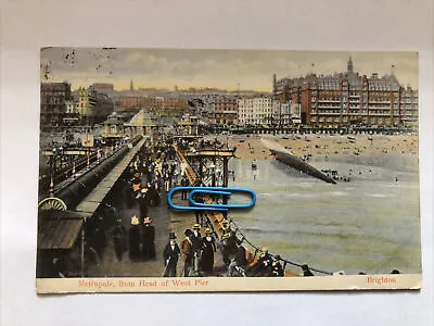 £4.35 • Buy BRIGHTON: METROPOLE FROM HEAD OF WEST PIER 1907 Edwardian Promenade Beach Scene