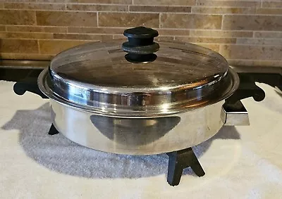 Vintage Saladmaster  Electric Skillet 7817  Stainless With Vapo Lid • $24.95