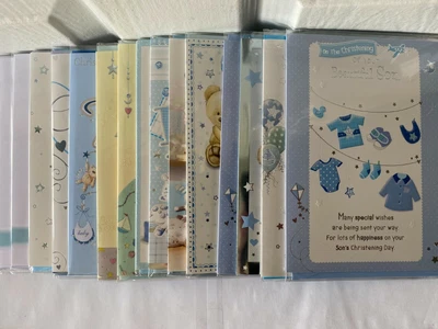 £1.99 • Buy Christening Day Card Godson Grandson Great Grandson Son Boy Male Open