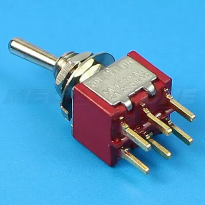 DPDT Mini Toggle Switch ON-OFF-ON PCB-Mount Premium Quality... USA STOCK!!! • $2.89