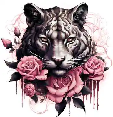 Love Gothic Tiger Colourful Bedroom Wall Vinyl Sticker Decals U908 • £3.99