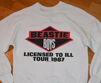*1987 BEASTIE BOYS* Vtg Rap Concert Tour Sweatshirt Shirt (M) Rare! 80's Hip-Hop • $750