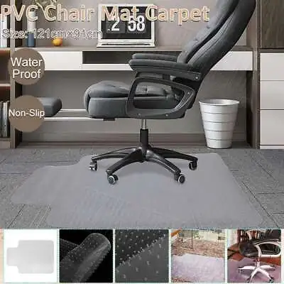 $27.45 • Buy Non Slip Office Chair Desk Mat Floor Computer Carpet Protector PVC Plastic Clear