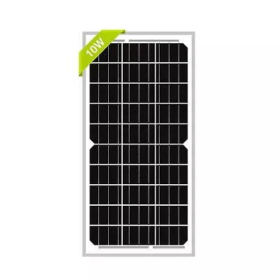 Newpowa 10W(Watts) 12V(Volts) Monocrystalline Solar Panel High-Efficiency PV ... • $33.53