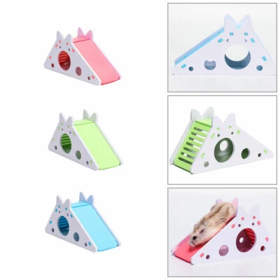 £3.98 • Buy Pets Rat Hamster Toy Wood Exercise House With Ladder Slide Cage Nest Accessories