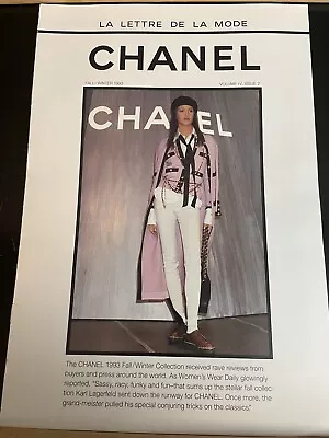 La Lettre De La Mode CHANEL Fall/Winter 1993 RARE Fashion Karl Lagerfeld • $76.99