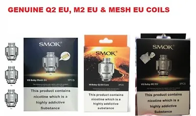 SMOK V8 BABY BEAST Q2 EU M2 EU & Mesh EU Edition Resa Veneno S-Priv Ecig Coils • £8.75