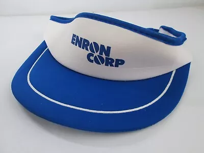 Vintage ENRON Corp Visor  80s Blue White Gas Pipeline  Adjustable • $19.99