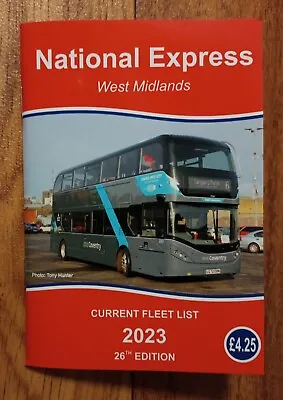 £4.25 • Buy National Express West Midlands Fleet List 2023, Softback Book NxWM