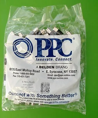 (BAG Of 50) PPCEX6XLPLUS RG6 Universal Compression Connectors - Free Shipping • $15.99