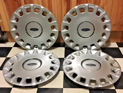 Ford Hubcaps Extremely Rare Used X 4/no Missing Clips/15 Inch. • $495