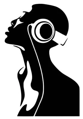 Lady In Headphones-Sticker-Funny-Decal-Car-Wall-Mirror-Window-94mm-140mm Each • £1.89