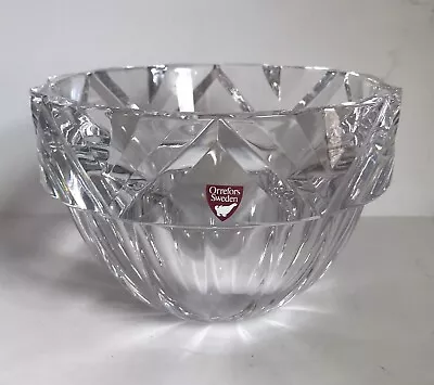 Orrefors Sweden Heavy Crystal Bowl Signed  Number EL Y7JY-IL Erika Lagerbielke • $66