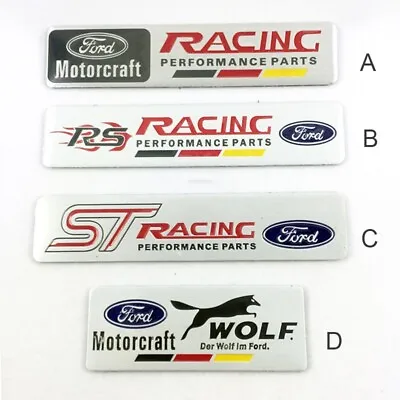 1 X Aluminum Ford ST RS Racing Wolf Logo Car Emblem Car Sticker • $13.72