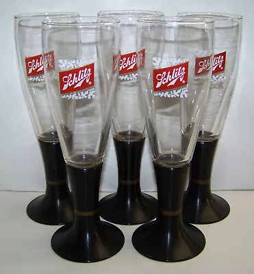 5 Vintage SCHLITZ AFTER HOURS Light Up Beer Glasses • $40