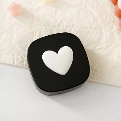 Contact Lens Box Macaron Color Square Love Portable Mirror Box Travel Containe S • £3.89