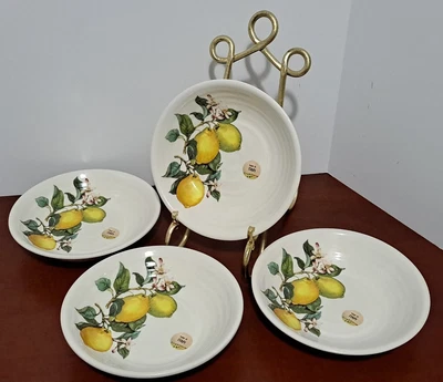 $82.25 • Buy 4 Ceramica Coure  Handmade Bowls Fresh Lemons From Italy - New
